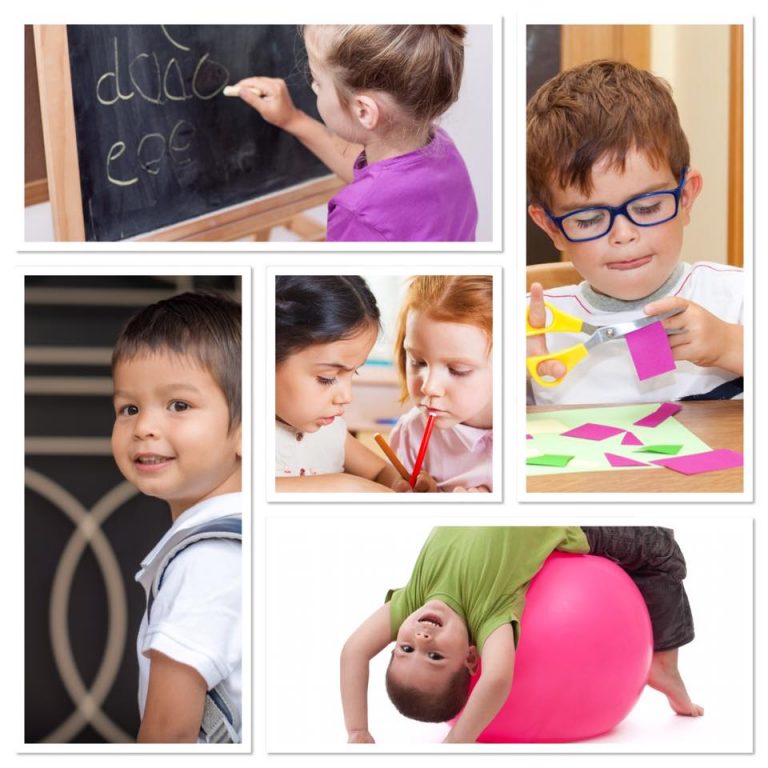 Children playing and learning in the classroom